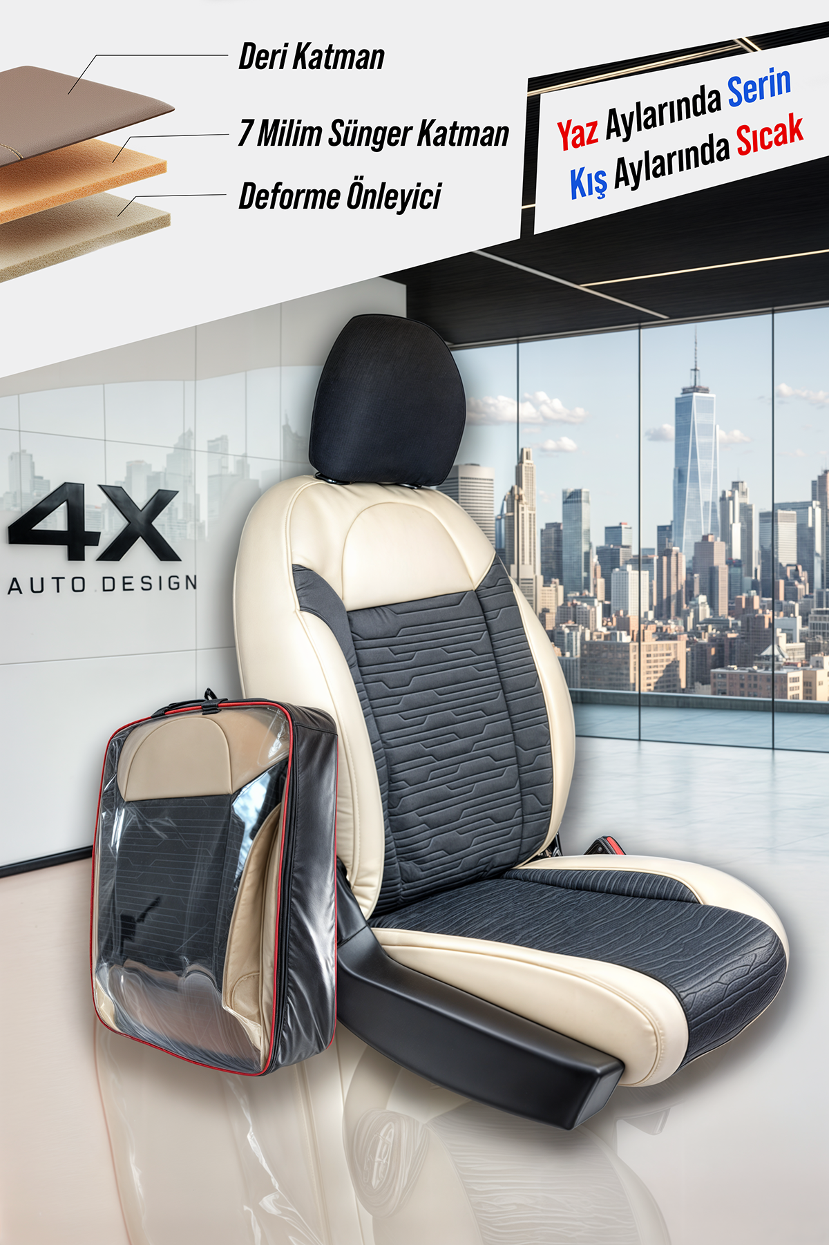 Spor Deri Koltuk Kılıfı